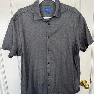 Apt. 9 Men's Short-Sleeve Button-Down Shirt - Dark Gray